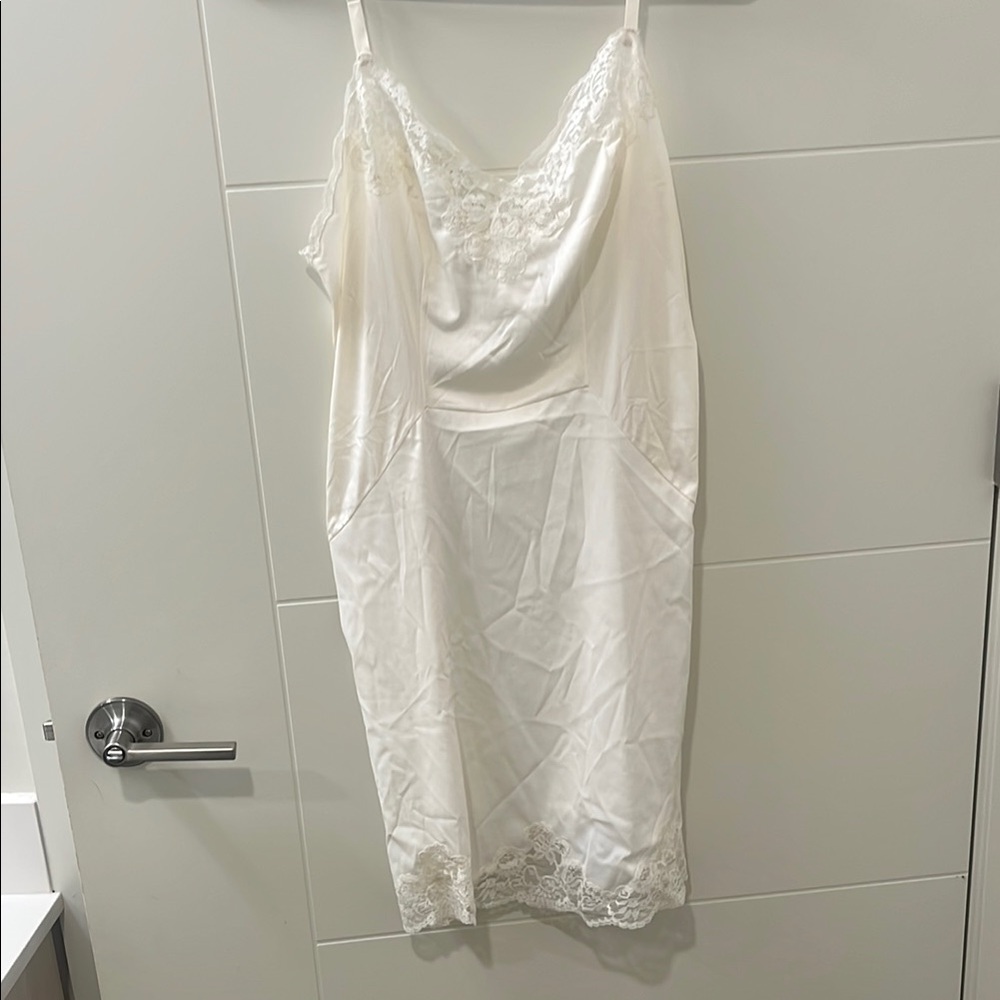 Elegant White Lace Slip Dress